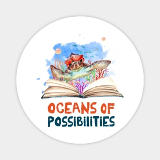 oceans possibilities reading turtle Magnet